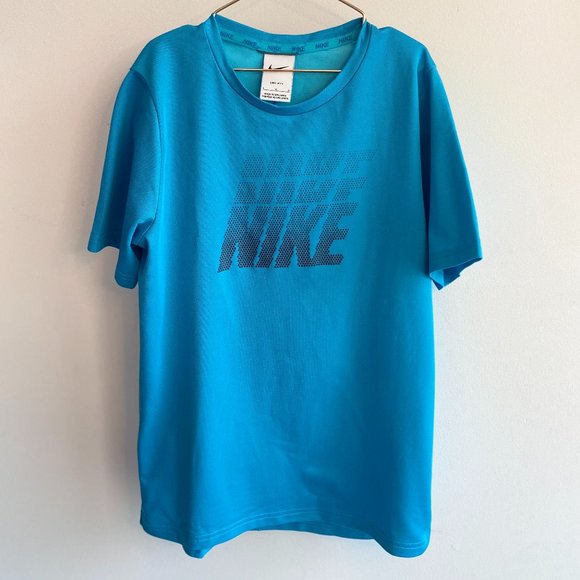Nike Kids' Imperial Blue Dri-FIT Logo Graphic Tee - Picture 6 of 12